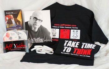 Jeff Yalden tshirt DVD bracelet