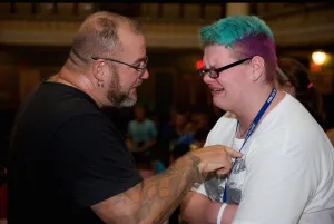 Jeff Yalden: #1 Youth Motivational Speaker , Since 1992 Youth Motivational Speaker Jeff Yalden consoles a high school student